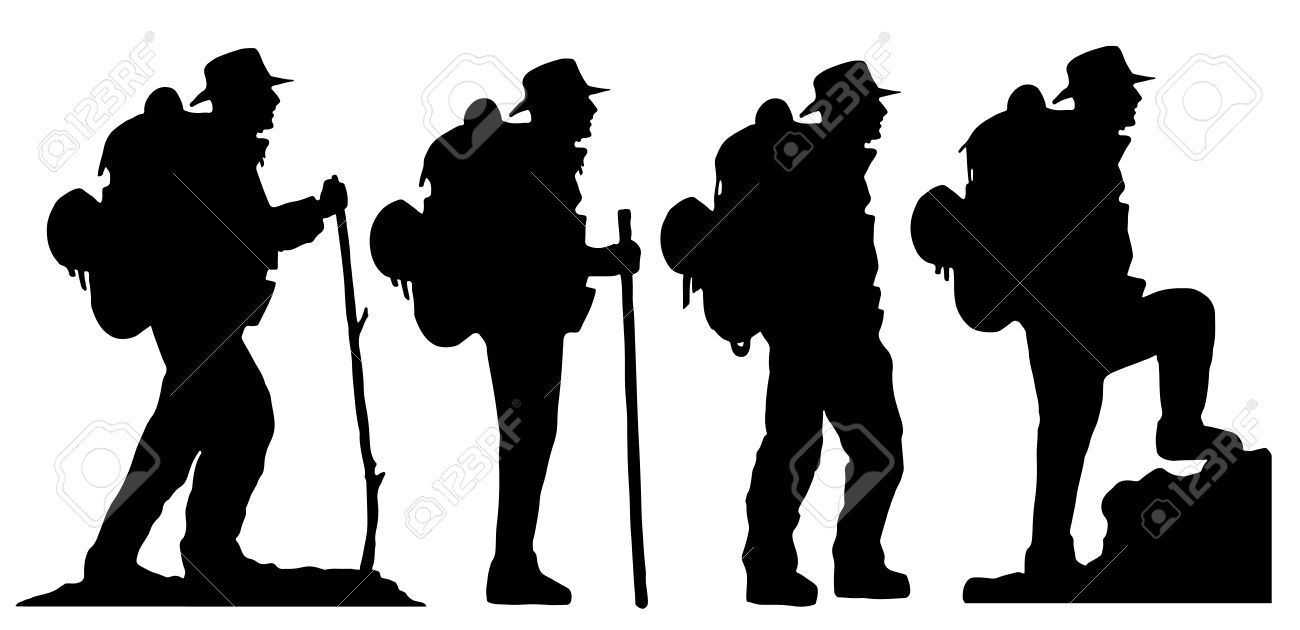 1300x630 27515469 Hiker Silhouettes On The White Background Stock Vector