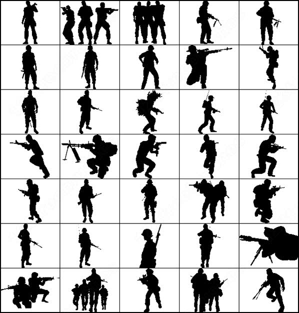 598x626 Silhouette People Being Shot