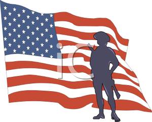 300x241 Image Silhouette Of A Soldier And The American Flag