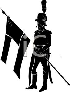 227x300 Silhouette Of A Armed Forces Soldier With A Flag