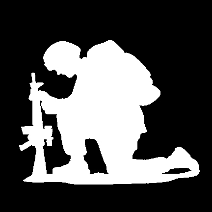 432x432 This Is The Original The Kneeling Soldier Standard Decal In White