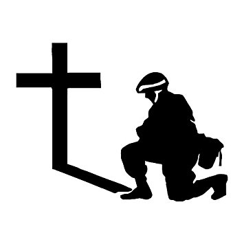 355x355 Soldier Praying Silhouette 101 Clip Art