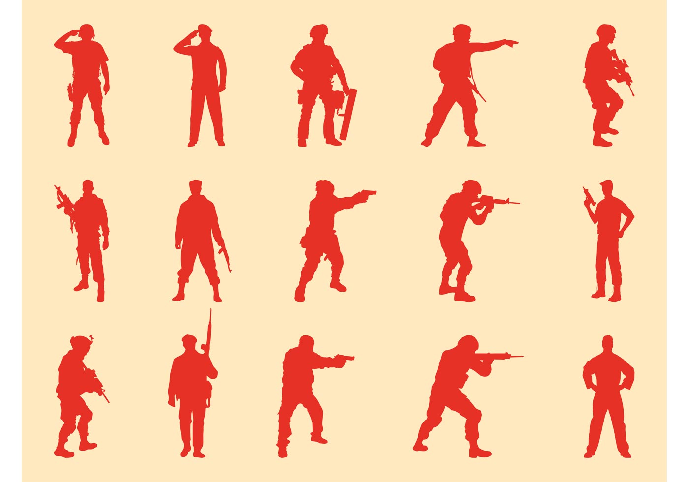 1400x980 Soldier Silhouette Free Vector Art