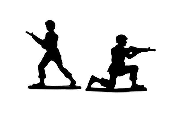 600x400 Silhouette Of Two Soldiers