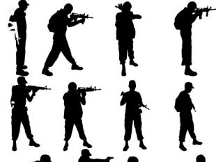 310x233 Vector Soldier Silhouettes Free Vectors Ui Download