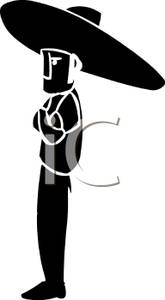 165x300 Silhouette Of A Man Wearing A Sombrero