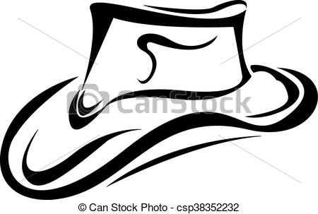 450x303 Cowboy Hat Silhouette Vector Illustration. Cowboy Hat Vectors