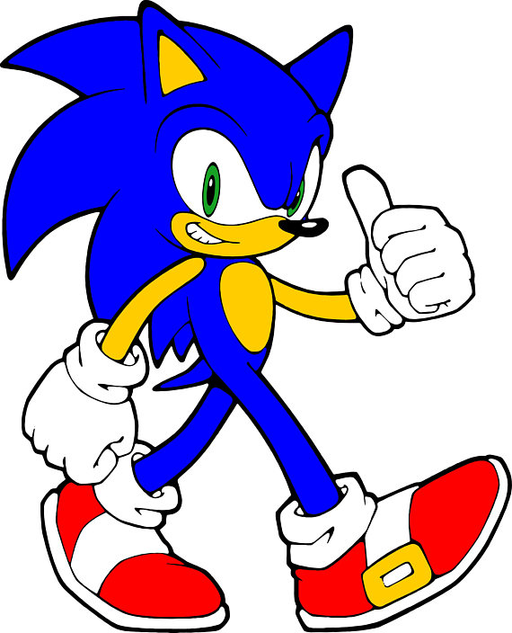 570x704 Sonic Svgepspngjpgclipartsprintable Silhouette