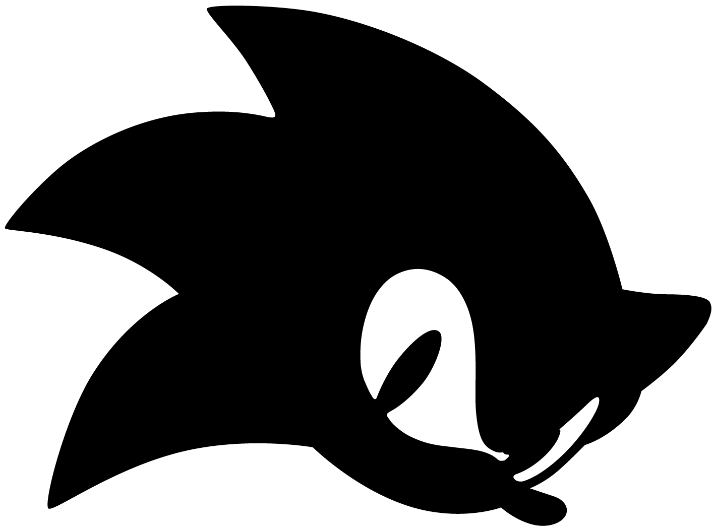 Sonic The Hedgehog Silhouette at GetDrawings | Free download