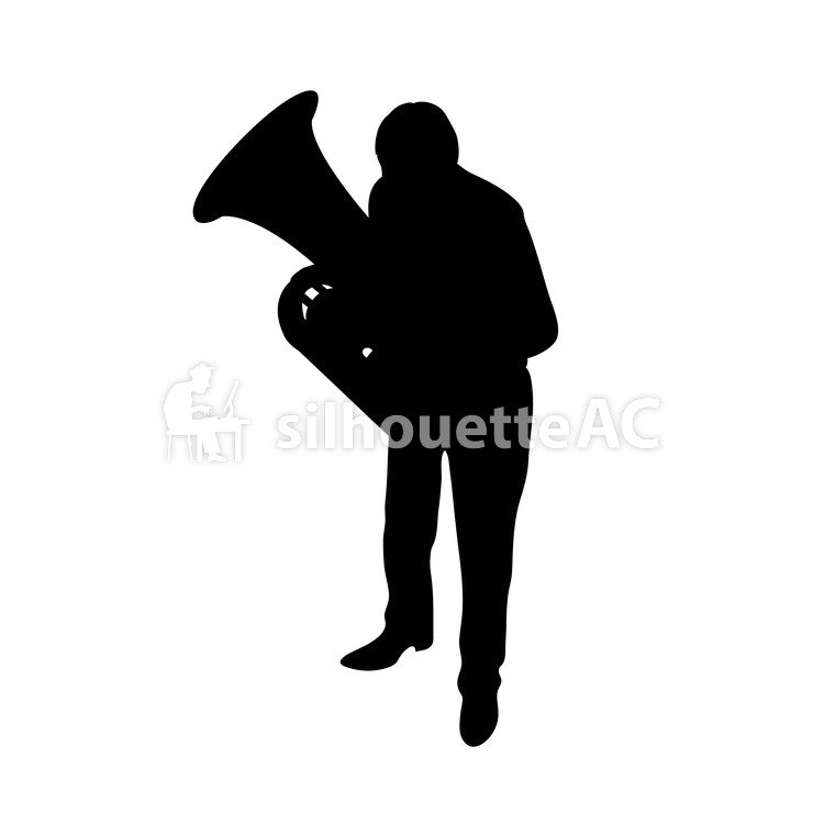 750x750 Kostenlose Silhouetten Una Orquesta, Silueta, Tuba