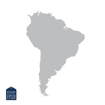 416x416 Silhouette Map South America Continent Premium Clipart