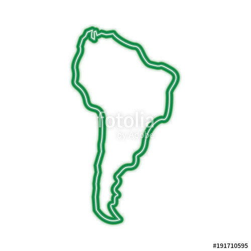 500x500 Silhouette South America Map Continent Geography Vector