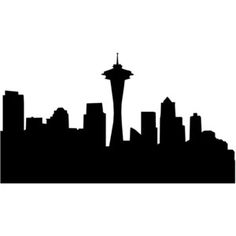 236x236 Seattle Skyline Heartbeat Space Needle Decal Sticker Washington