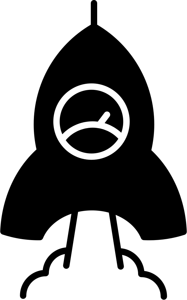 612x981 Space Ship Silhouette With Speedometer Launching Svg Png Icon Free