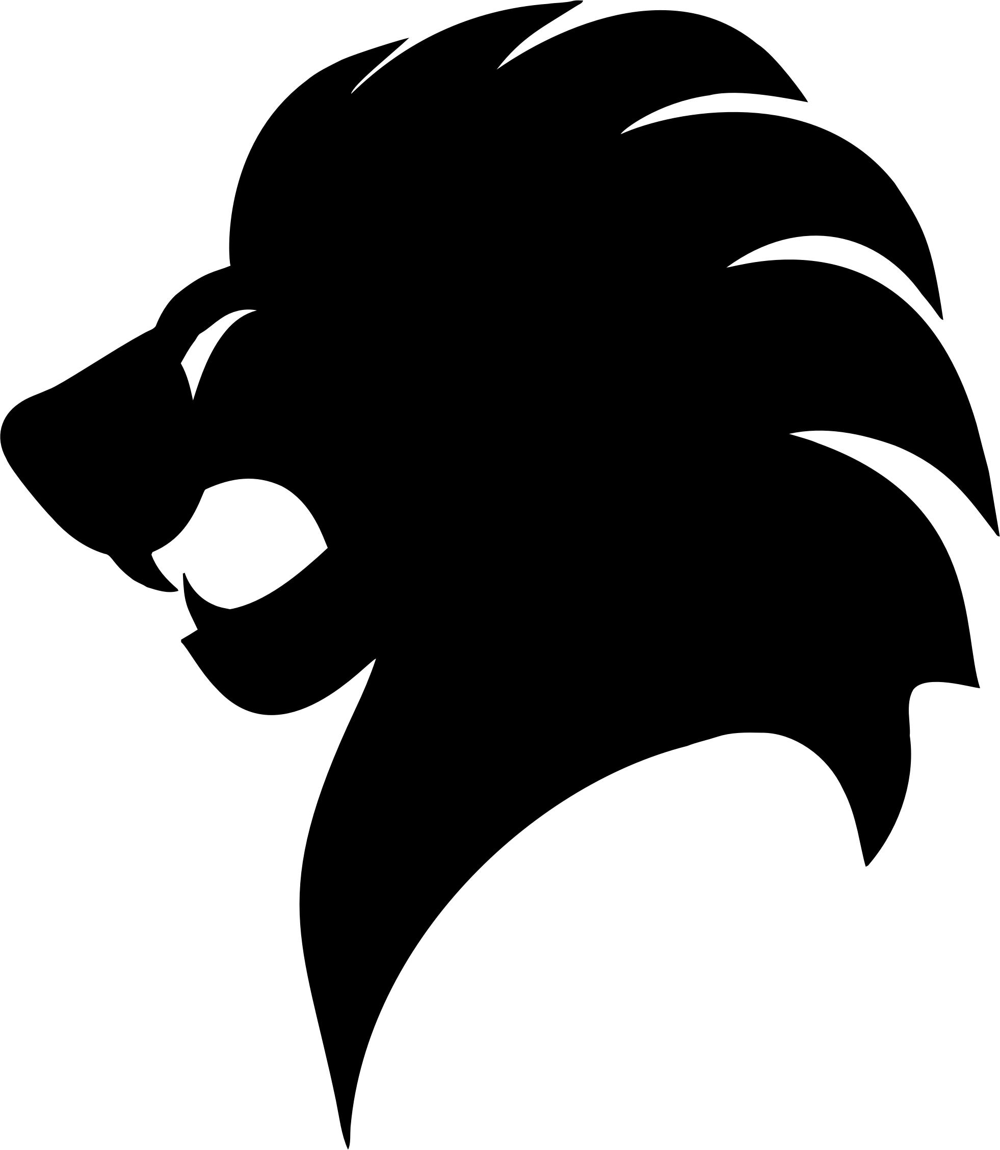 1962x2256 Lion Profile Silhouette Icons Png