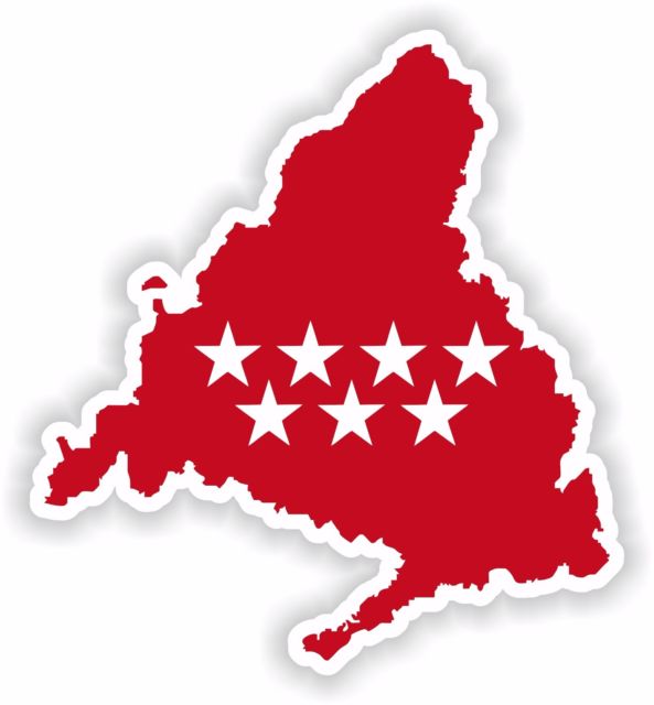 593x640 Sticker Silhouette Madrid Spain Map Flag For Bumper Car Truck