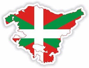 300x232 Sticker Silhouette Vasco Pays Basque Country Spain Map Flag