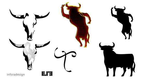 598x312 Spanish Bull Silhouette Free Vector 4vector