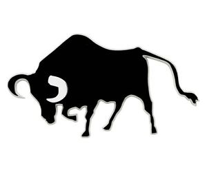 300x250 3d Chrome And Black Spanish Bull Badge Decal Car Truck Bumper