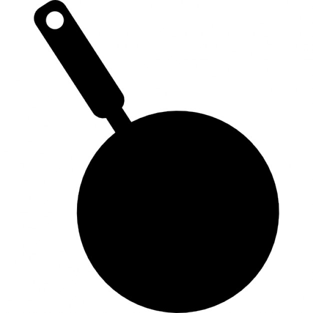 626x626 Frying Pan Silhouette From Top View Icons Free Download