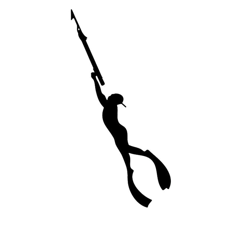 800x800 Simple Spear Gun Fishing Dicing Cartoon Vinyl Wall Decals Switch