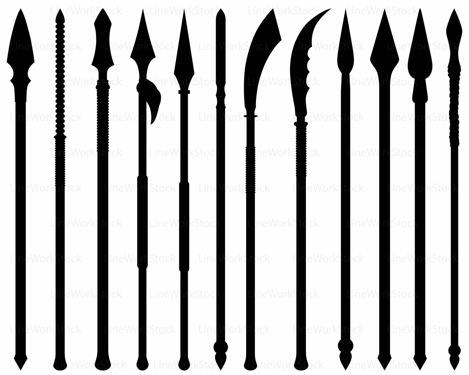 1500x1200 Spear Svgspear Clipartspear Svgspear Silhouettespear Cricut
