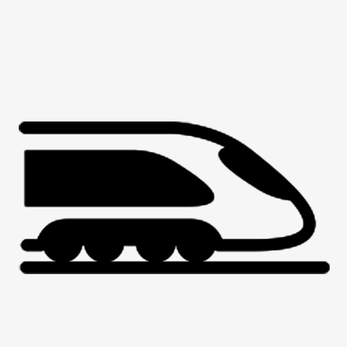 500x500 Silhouette Of High Speed Rail, Train, Train Silhouette, Silhouette