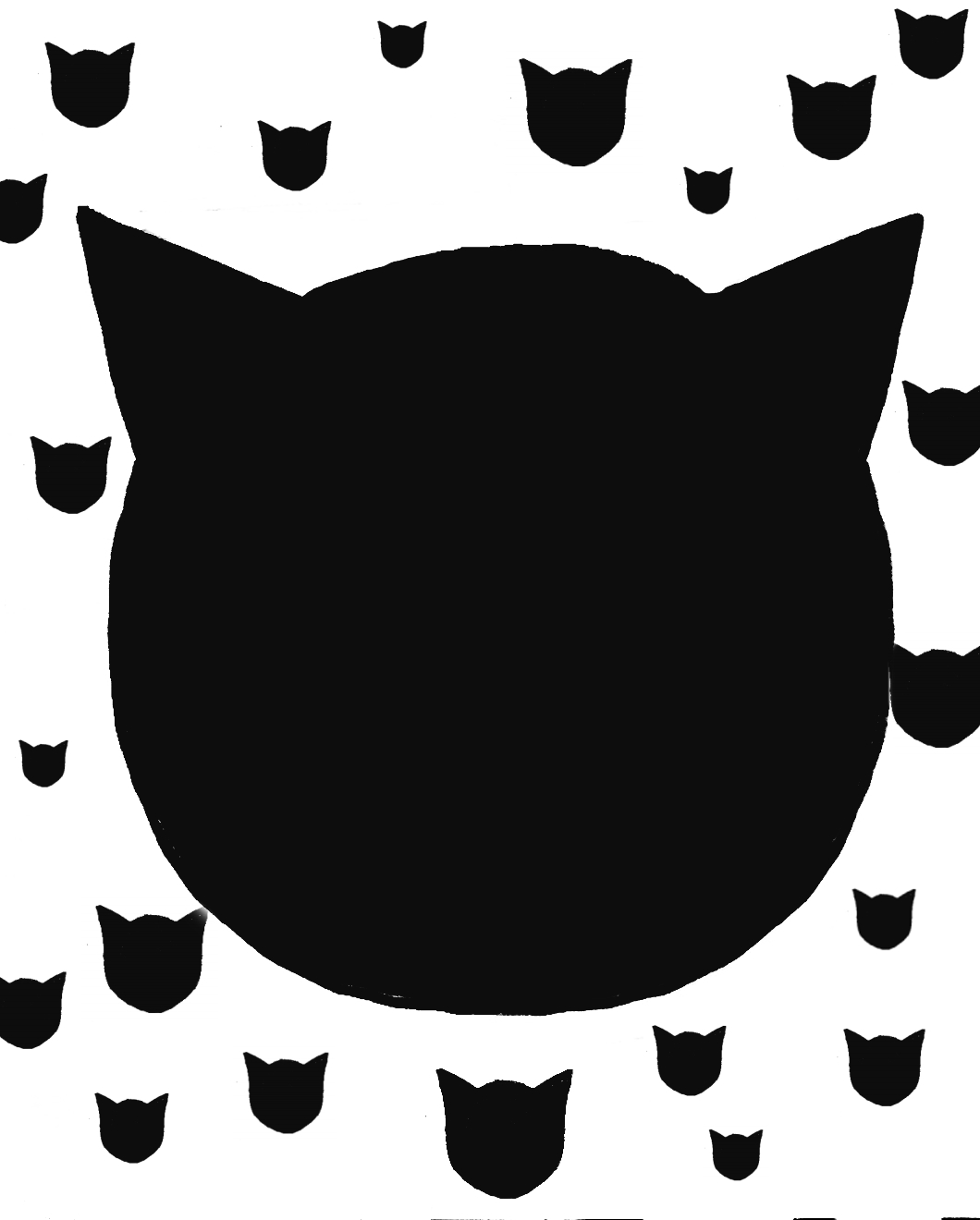 1060x1320 Cat Head Outline