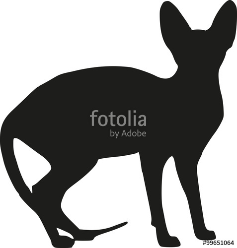 477x500 Sphynx Cat Silhouette Stock Image And Royalty Free Vector Files