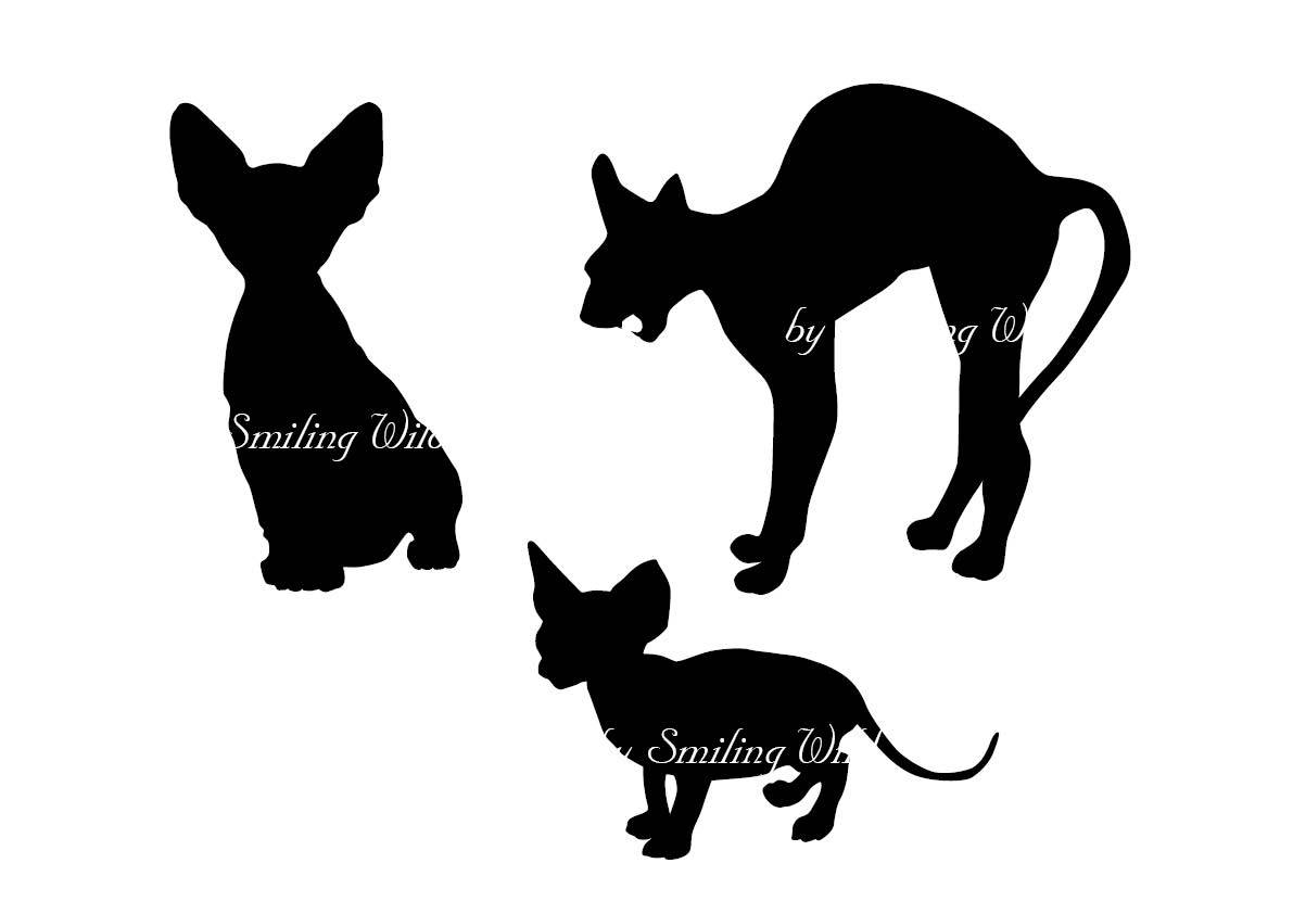 1191x842 Sphynx Cat Svg Silhouette Clipart Vector Graphic Cat's Art, Cats