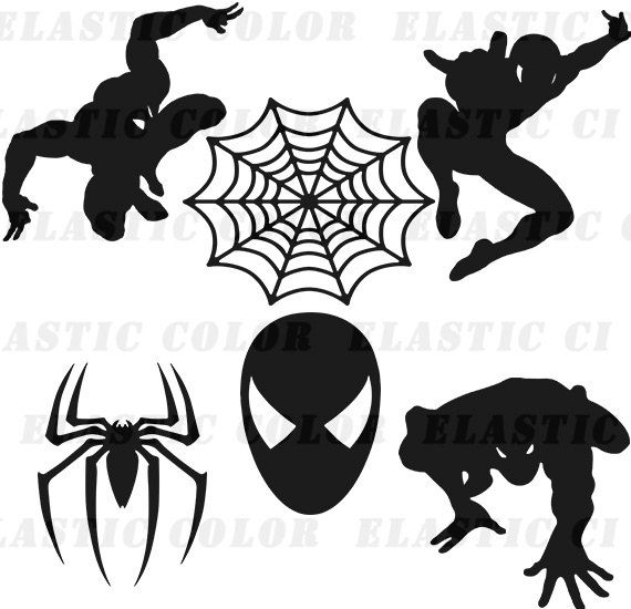 570x550 Spiderman Svg Clipart Silhouette