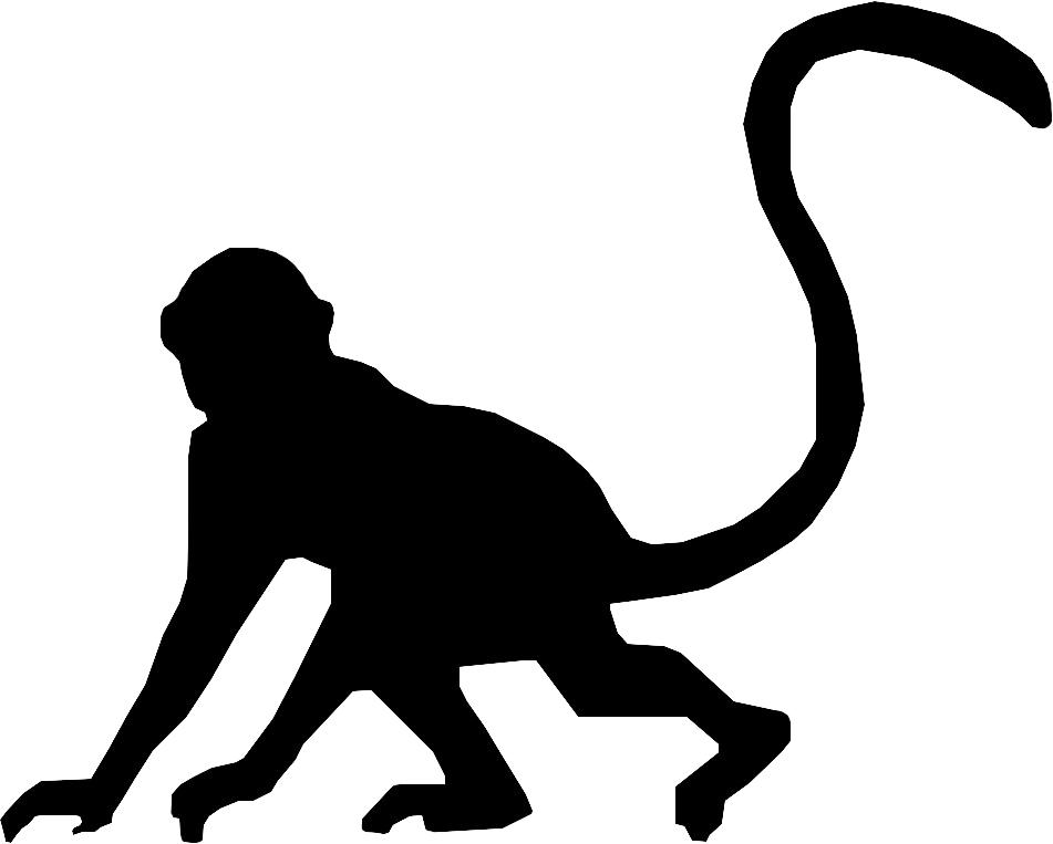 951x763 Spider Monkey Clipart Silhouette