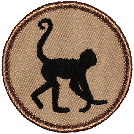 463x463 Spider Monkey Silhouette Patrol Patch