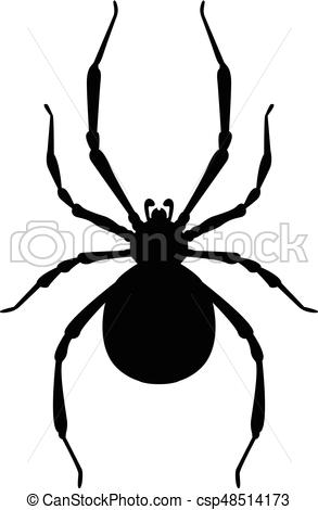 293x470 Spider Silhouette Vectors Illustration