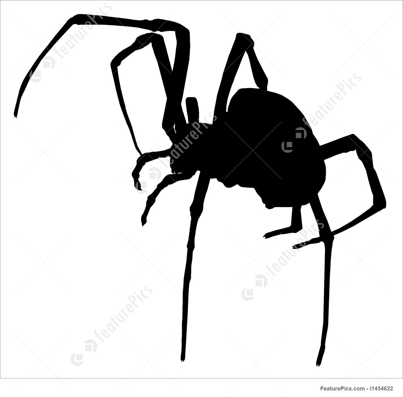 1300x1279 Spooky Halloween Spider Silhouette Illustration
