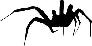 300x149 Creepy Spider Silhouette Vinyl Decal 150mm Ebay