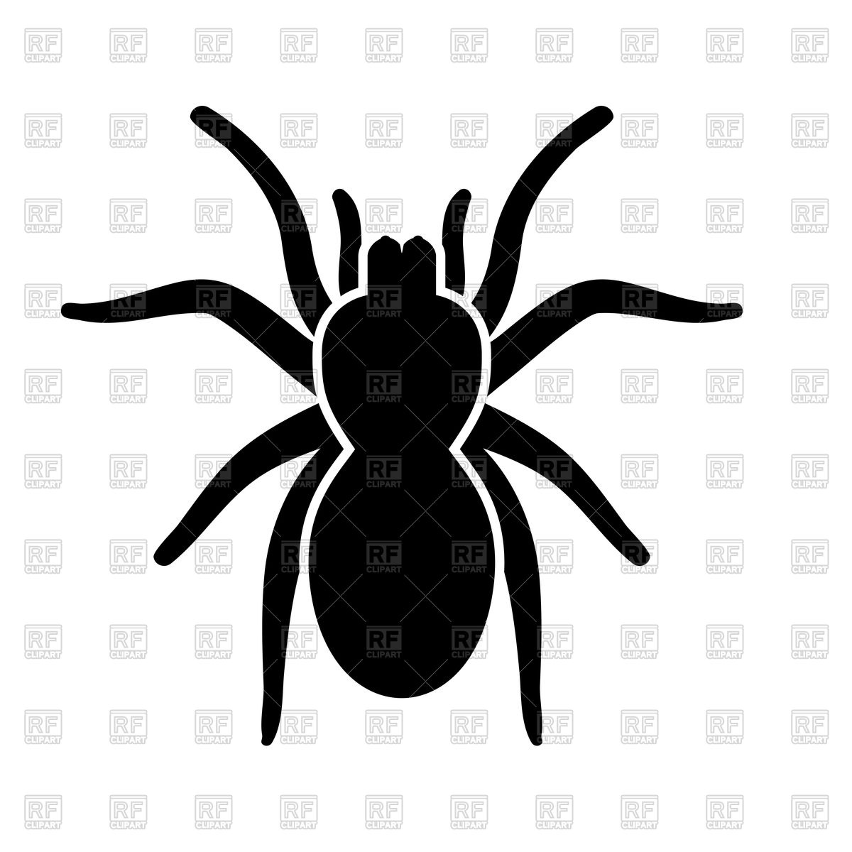 1200x1200 Spider Silhouette Royalty Free Vector Clip Art Image