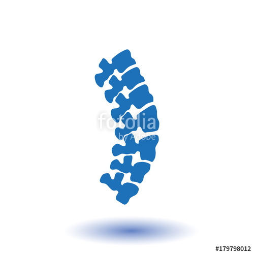 500x500 Vector Human Spine Isolated Silhouette Stock Image And Royalty