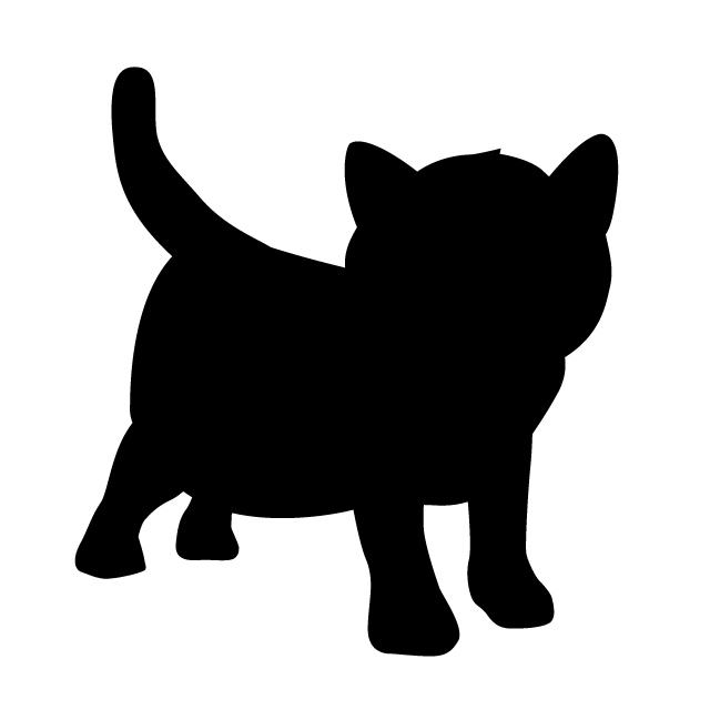 640x640 Kitten Animal Silhouette Free Illustrations