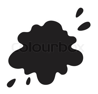 320x308 Silhouette Splash And Ink Drops Collection Stock Vector Colourbox