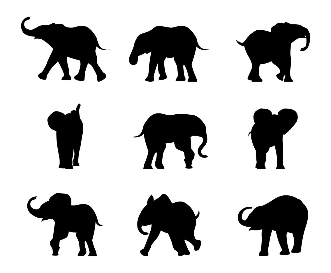 1136x936 Fancy Plush Design Elephant Silhouette