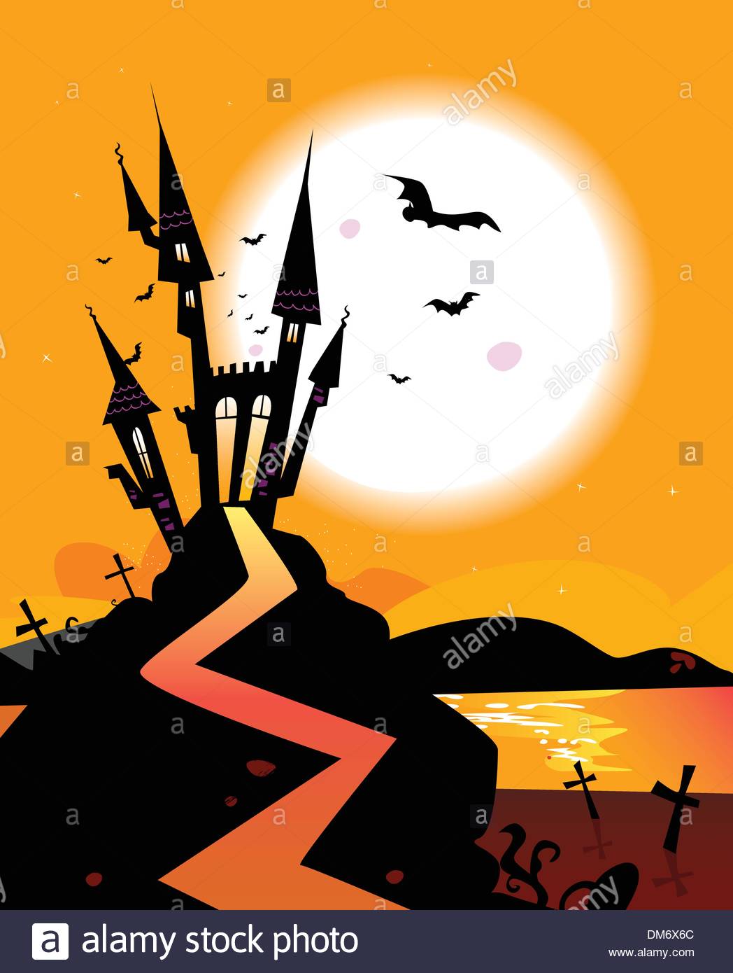 1048x1390 Haunted Castle Stock Vector Images