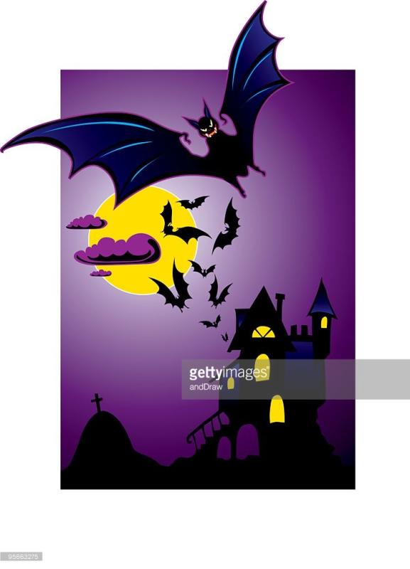 577x800 Spooky Castle Clipart