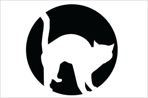 Spooky Cat Silhouette at GetDrawings | Free download