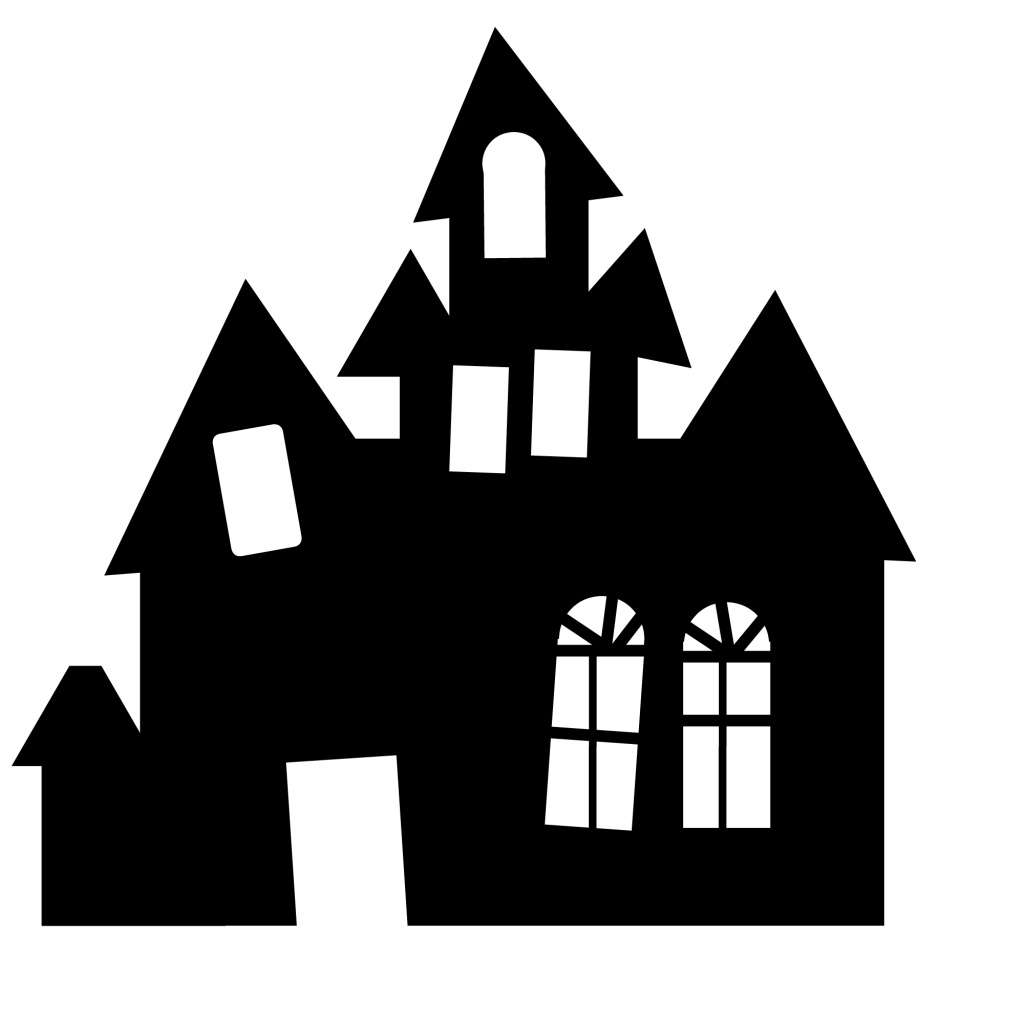 1024x1024 Haunted House Fence Clipart