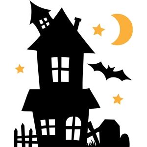 300x300 Haunted House Haunted Houses, Silhouette Design And Silhouettes