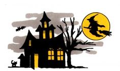 236x140 Haunted House Silhouette Halloween! Haunted Houses