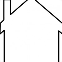200x200 House Silhouette Clipart