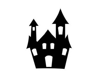 340x270 Halloween Haunted House Die Cut Silhouette