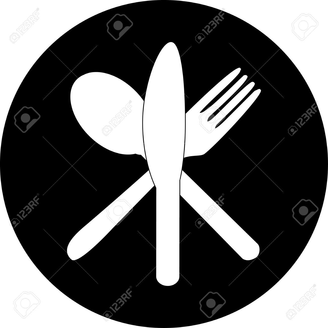 1300x1300 Silhouette Clipart Fork Knife Spoon